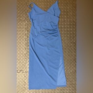 OWIN Women's Size Medium Blue V Neck Sleeveless Dress
